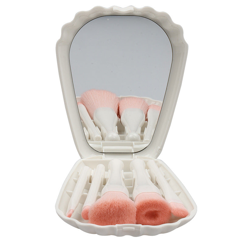 shell mirror brush 5-piece set of brushes portable brush bag multi-functional makeup brush beauty personal care tools makeup brush