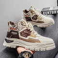 Boots men's spring 2025new arrival high-top sneakers breathable casualeasiest for matchmentrendy flat thick-soled trendy shoes