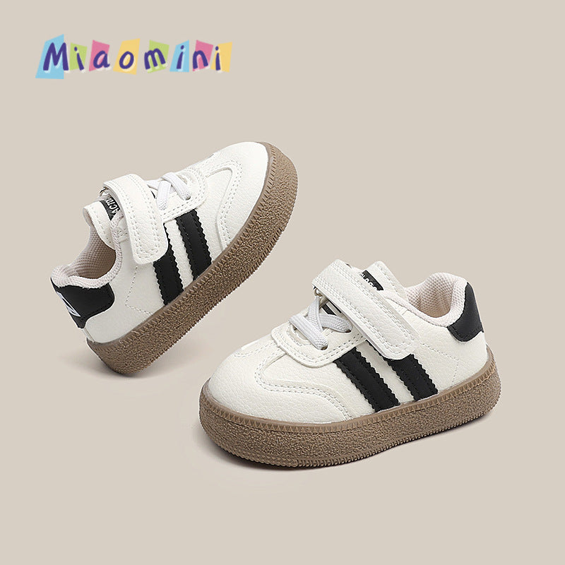 Toddler autumn sneakers for boys and girls, breathable and non-slip first walker shoes for infants and young children, casual german army trainers for kids ages 1-3