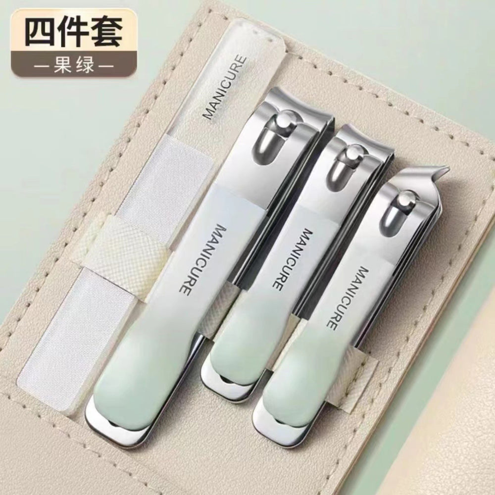 High-end stainless steel nail clippers, manicure tools, anti-splash boxed set - portable home use kit