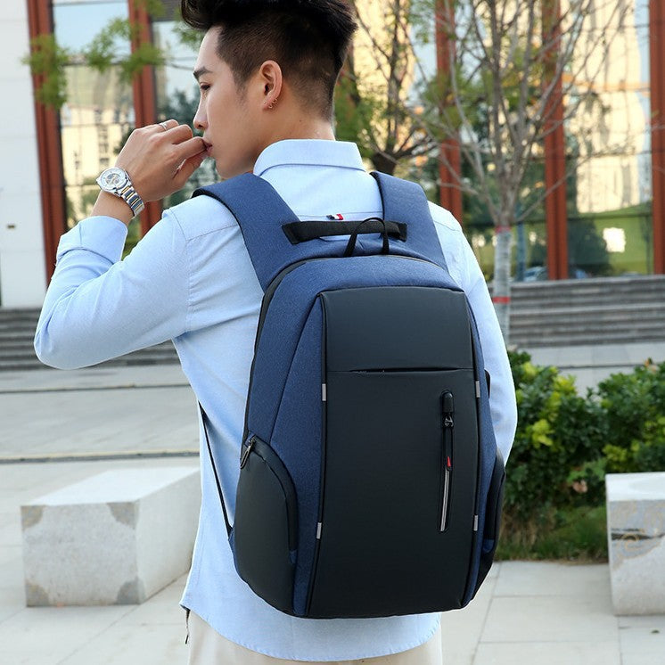 Cross-border men's laptop bag, multi-functional USB charging travel backpack, printable LOGO college student schoolbag