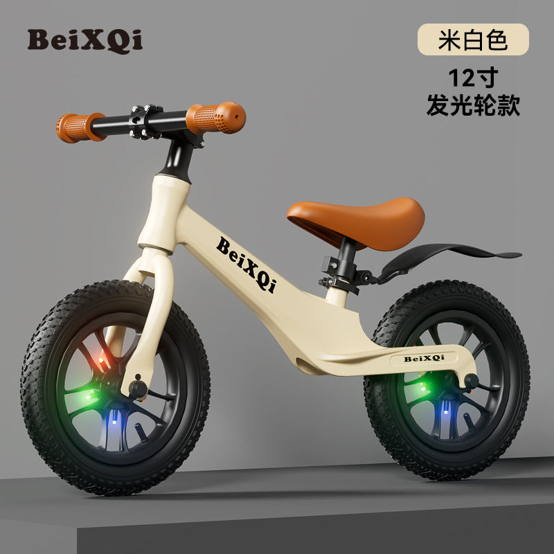 Children's balance car magnesium alloy 2-6 years old baby sliding bicycle flash pedal-free sliding two-in-one bicycle
