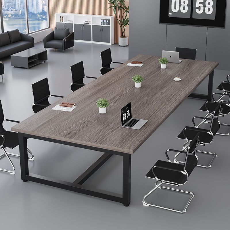 Conference table - modern minimalist executive desk - meeting table with chairs - conference room workstation - training table