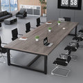 Conference table - modern minimalist executive desk - meeting table with chairs - conference room workstation - training table