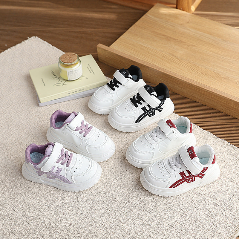 Vancahao girls' first walking shoes  new kids' athletic white sneakers boys' casual soft sole sneakers baby shoes