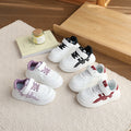 Vancahao girls' first walking shoes  new kids' athletic white sneakers boys' casual soft sole sneakers baby shoes