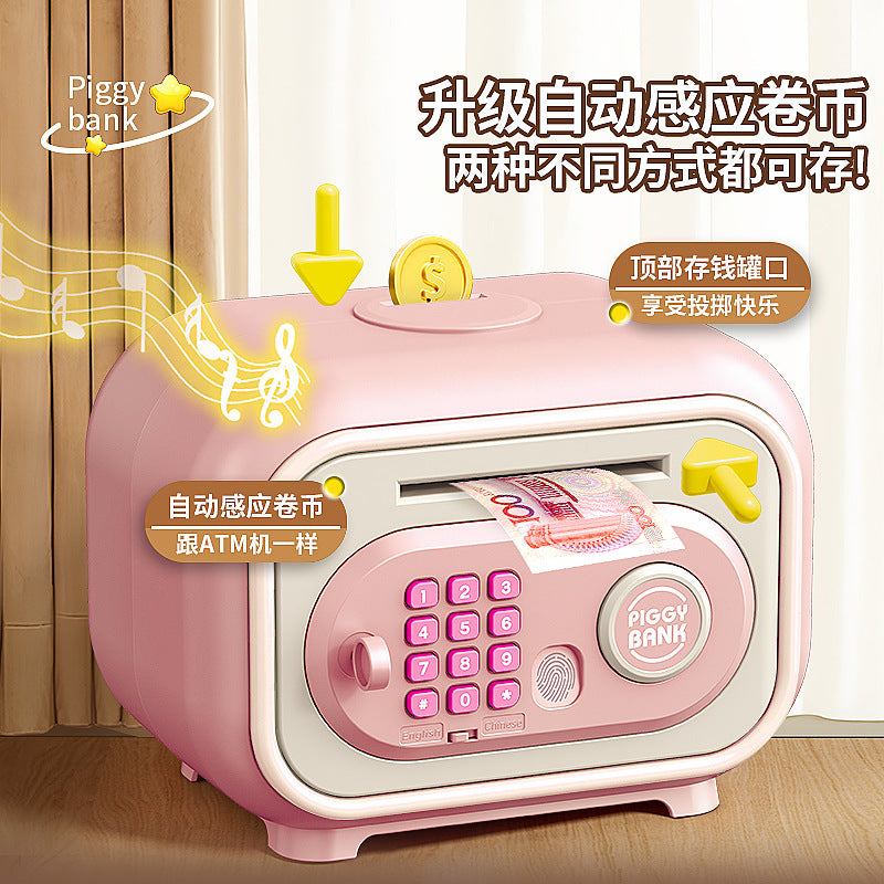 New trendy kids' piggy bank - smart fingerprint & password unlock safe - perfect birthday gift for boys & girls
