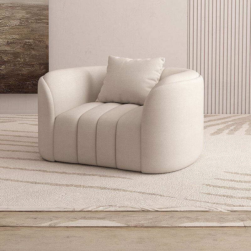 Cream style living room straight row fabric sofa beauty salon b&b hotel hotel rest area sofa chair coffee table combination