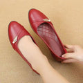 Soft leather soft bottom ladieswear shoes flatsabrasion resistantwaterproofbows work shoes wechat group purchase live broadcast one piece dropshipping