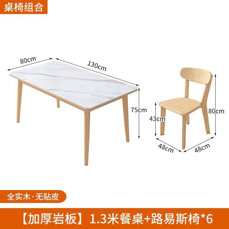 For home slate dining table and chair combination scandinavian dining table and chair restaurant solid wood dining table table and chair rectangular table and chair