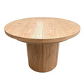 Custom solid wood veneer dining table - extendable, foldable, light luxury style - ideal for export, restaurants, and home use - mdf round table, minimalist dining table