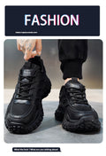 Live stream: 2025 new men's black athletic & casual shoes - waterproof, slip-resistant, durable, and suitable for work & labor protection