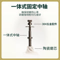 Hand-crank coffee grinder - dual bearing, effortless manual coffee mill with ceramic burr