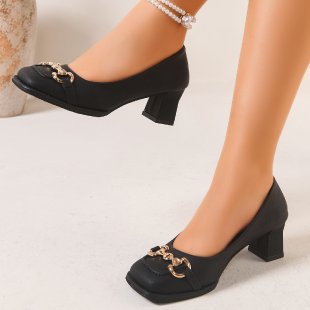 spring/autumn new arrival: plus-size women's heeled single shoes for cross-border e-commerce. sizes 35-42 available. dropshipping available for  and