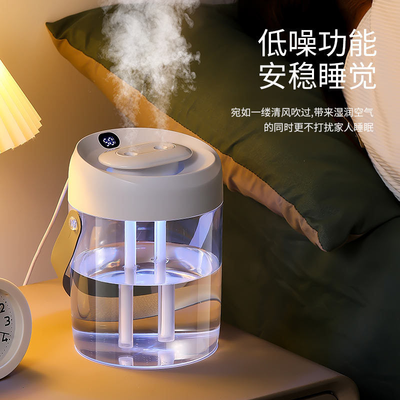 Digital display humidifier - desktop, home use, high mist output, large capacity, bedroom, office, air purification - wholesale air purification