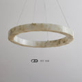 Spanish imitation marble main living room chandelier accessible luxury designer house ring-shaped elegant high-end model room circle
