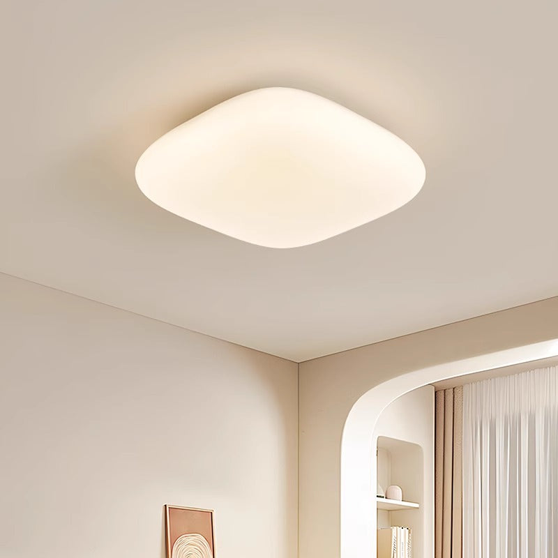 Bedroom Light Ceiling Light Modern Simple Cream Style Creative Square Master Bedroom Light Warm Room Lighting E