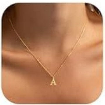 European and american cross-border new a-z pendant necklace layered initial necklace fashion commuter minimalist jewelry birthday gift
