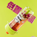Cute cartoon animal straw cup - extra large capacity, high temperature resistant, with infuser, multi-purpose, stylish student water bottle