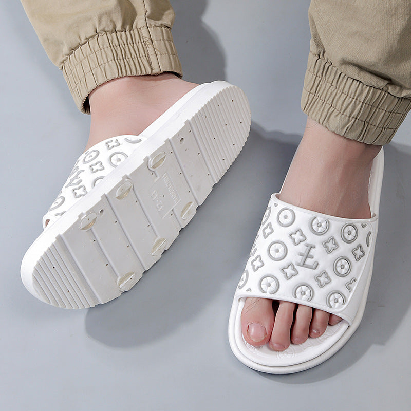 Casualcasualeasiest for match men's slippers popularthick soleplatform shoescouple slippers soft bottomnon-slipniche style slippersoutwear shoes
