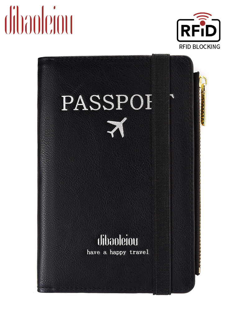 RFID anti-theft brush, multi-functional passport bag, men's and women's ID holder, passport holder, wallet, overseas ID bag, card bag.