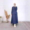 spring cross-border women's clothing set: relaxed fit long sleeve shirt and midi skirt - comfortable commute style