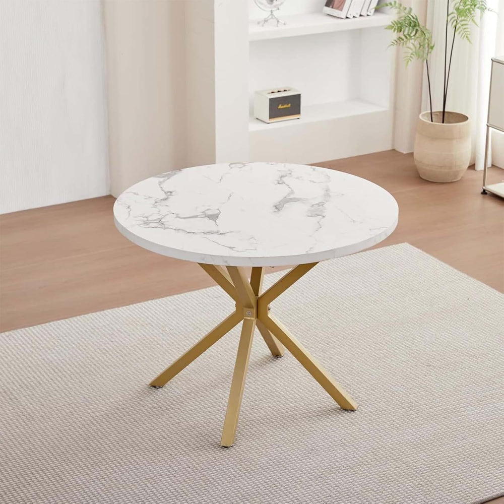 Dining table  best-selling mdf round table classy dining table small apartment solid wood veneer round table