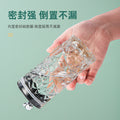 Diamond bear straw cup glass with lid - trendy, high-value gift cup - personalized small gift cup