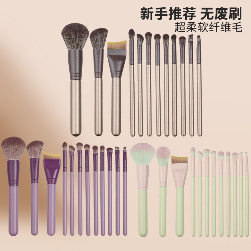 Sloped wooden handle blush contour brush powder brush soft makeup application natural highlight makeup brush portable makeup brush set