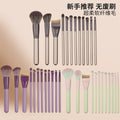 Sloped wooden handle blush contour brush powder brush soft makeup application natural highlight makeup brush portable makeup brush set