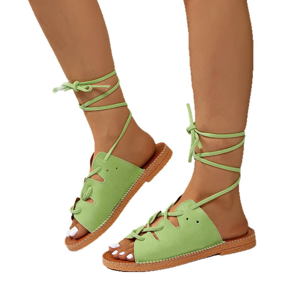 summer new round toe ankle strap sandals - comfortable outdoor beach shoes, plus size platform sandals for women (export quality)