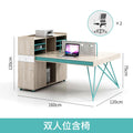 Saint li staff office desk - minimalist modern financial desk and chair set, computer desk, card slot, stylish employee office desk