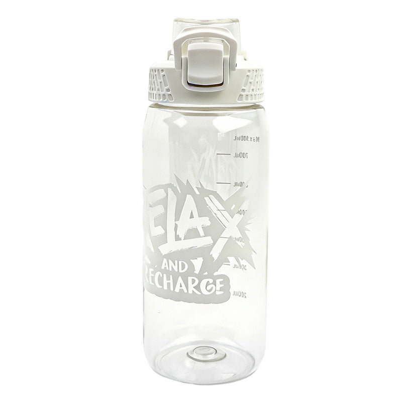 High-style sports water bottle, creative and portable, large capacity, summer plastic cup, ideal for outdoor cycling and sports