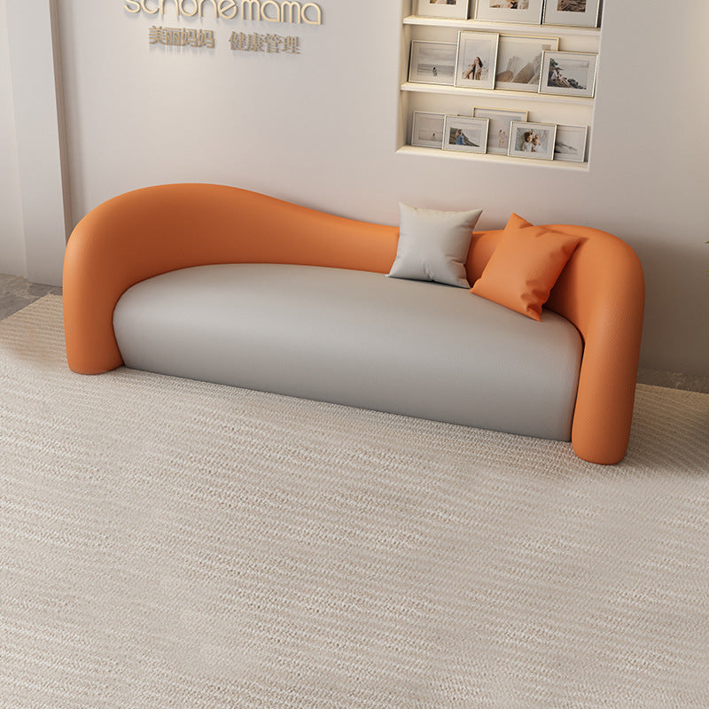 Cream nordic light luxury modern casual sofa designer creative special shaped shop straight row casual fabric sofa
