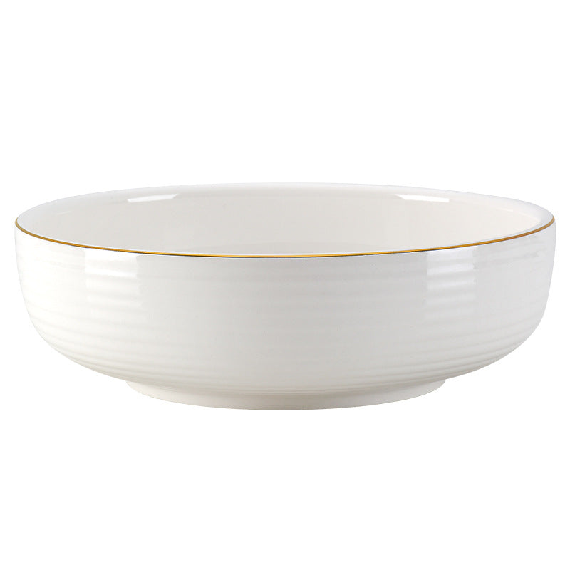 Wholesale for home large soup bowl extra large gold rim pickled fish large bowl ceramic large bowl boiled fish bowl large soup bowl