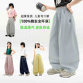 【beat the heat this summer】new summer collection: stylish, lightweight, and breathable 100% cotton casual pants for kids - versatile, loose-fit trousers (style 2613)