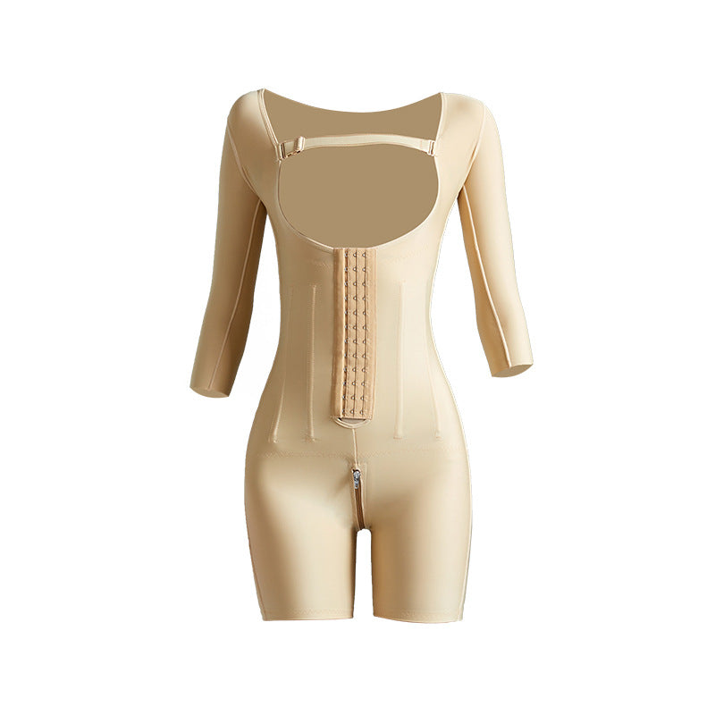 Post-abdominoplasty body shaper for waist, abdomen, and hips - postpartum recovery bodysuit for mom - post-liposuction hip and buttock shaping - women's tummy control bodysuit with lumbar support