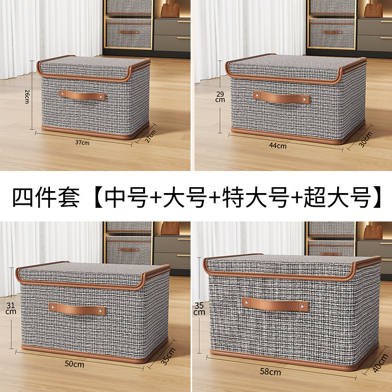 Xiaoxiangfeng flip one-piece with lid storage box clothes Oxford cloth clothing storage box household finishing artifact box basket