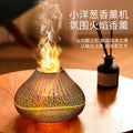 new flame aroma diffuser, usb powered for home, hotel, and office desktop use, with colorful lights, automatic scent dispenser, and humidifier function