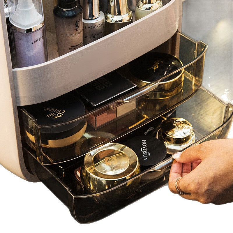 Internet celebrity cosmetics storage box portable dustproof waterproof drawer dresser lipstick skin care products desktop storage box