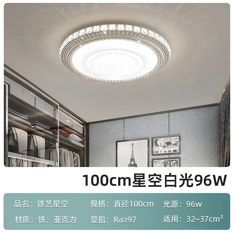 Living room light simple modern round atmosphere led ceiling light crystal bedroom light dining room lighting household lighting