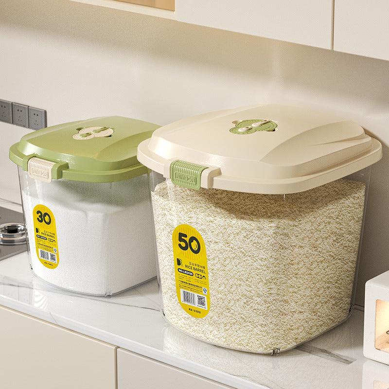 Grains Storage Sealed Box Food Grade Rice Noodle Storage Container Insect-proof and Moisture-proof 10kg High-end Household Rice Bucket