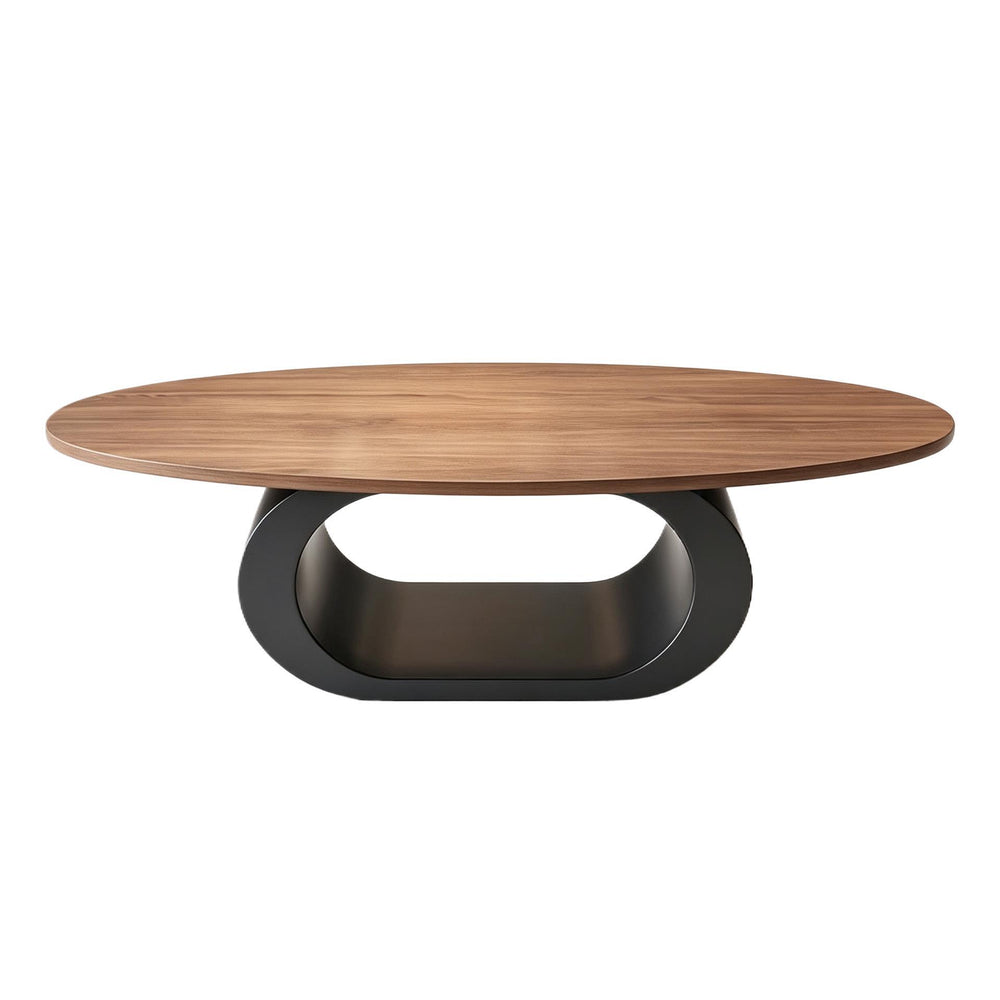 Medieval style creative coffee table oval casual small apartment living room tea table popular special-shaped cut out log tea table