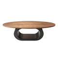 Medieval style creative coffee table oval casual small apartment living room tea table popular special-shaped cut out log tea table
