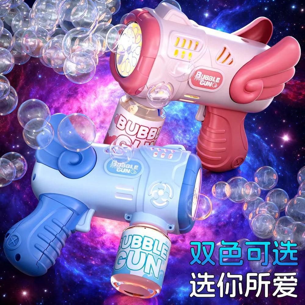 New arrival: trending handheld electric angel bubble machine for kids - fully automatic bubble gun, perfect for street vending and wholesale