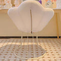 Cosmetic chair small apartment simple petal chair home fabric leisure back chair cream style dressing table chair cross-border