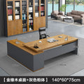Golden oak color desktop + gray cabinet [deepened side cabinet]