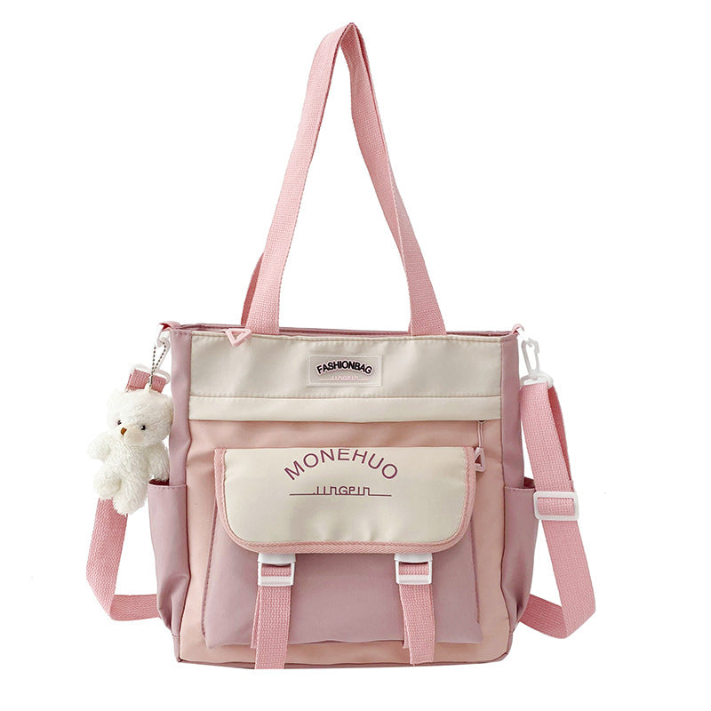 New primary school students tote bag, tutoring bag, tutoring bag, bag, high-value beauty, simple and versatile mailman bag, tote bag
