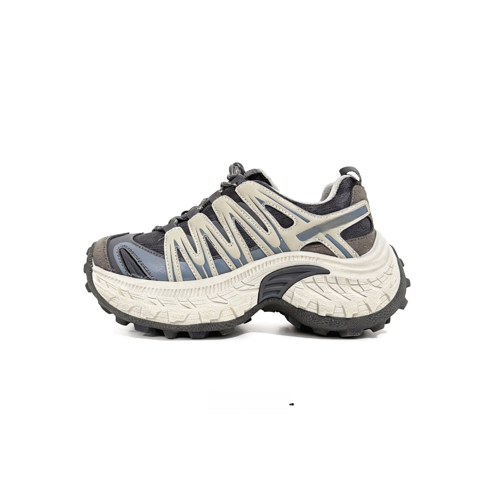 Thick sole heightened lightweight sports dad shoes women's 2026 new spring mesh white hiking shoes casual running shoes