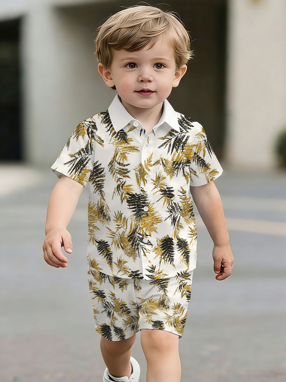 hot-selling children's short-sleeved shirt set, casual shirt set, summer simple stripes, dropshipping available